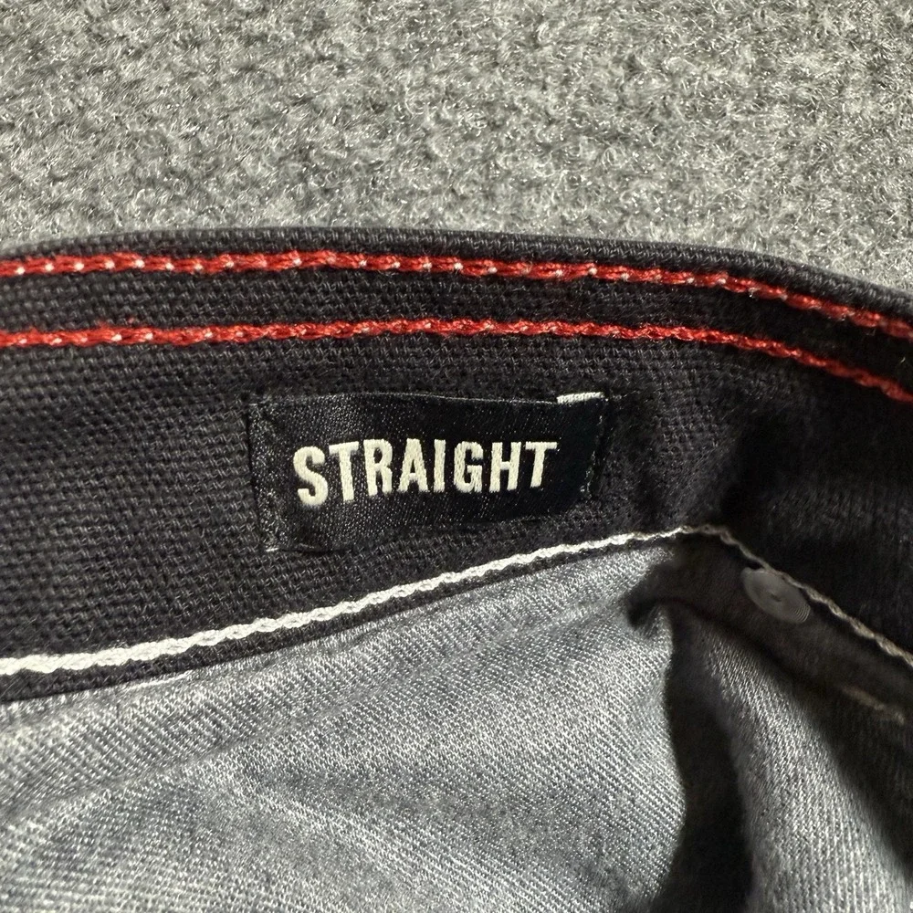 American Giant Jeans Mens 30x30 Charcoal Black Roughneck Stretch Canvas Straight